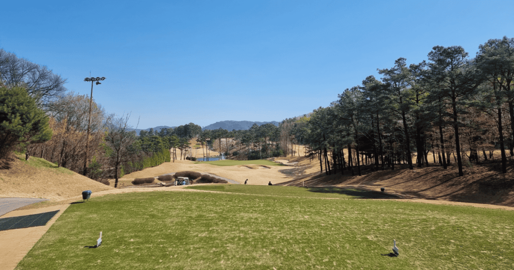 Scenic golf course view at Lakewood CC, where the Mountain and Forest courses blend seamlessly with the surrounding landscape.