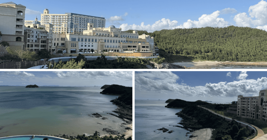 Mediterranean-style exterior of Sol Beach Jindo Resort.