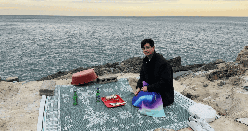 부산 바다 위 낭만적인 소주