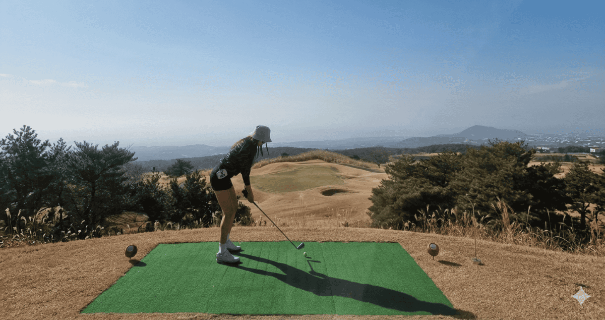 제주 볼카노CC 1월 겨울 라운딩 코스 전경, 겨울 제주 골프 조인 후기