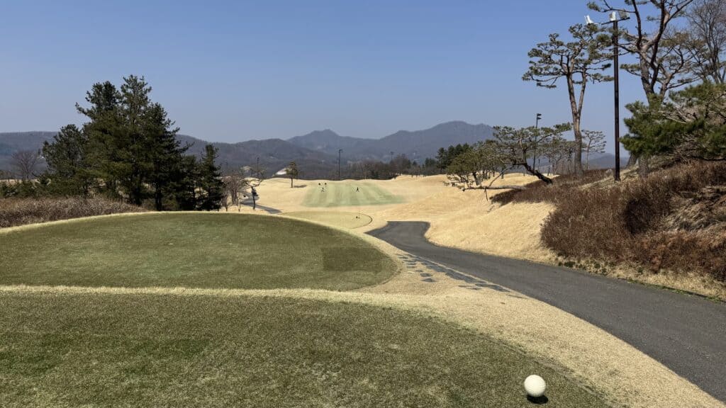 아시아나CC 3월말 동코스 1홀 티샷에서 바라본 페어웨이 전경
