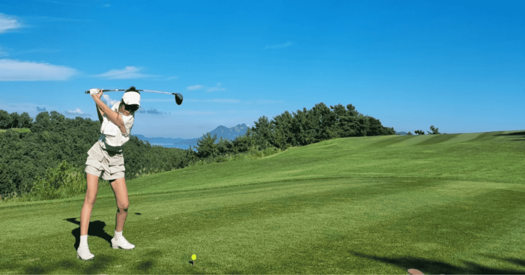Tee Shot at Korean Golf Course