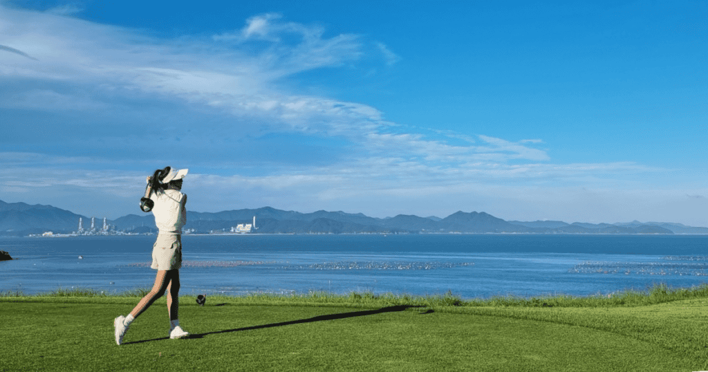 Teeing off at South Cape